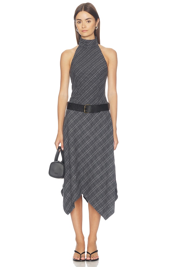 ALL THE WAYS Noa High Neck Midi Dress