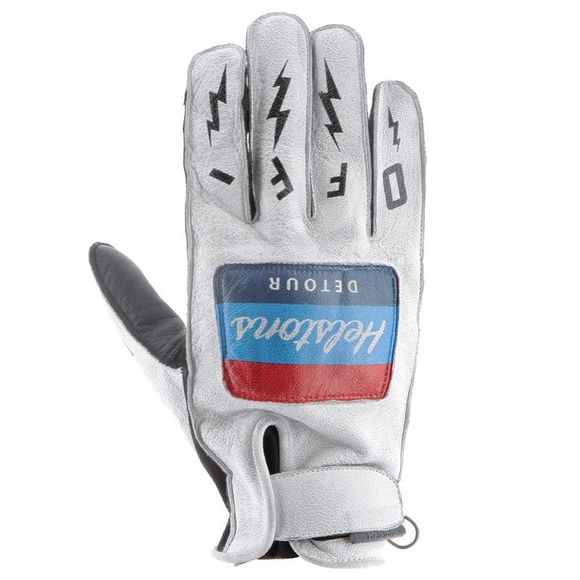 Helstons detour gloves - white / blackRef: Hs1098-C207