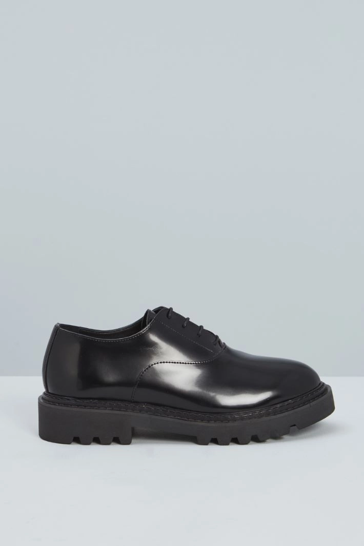 Patent Oxford shoes - BLACK