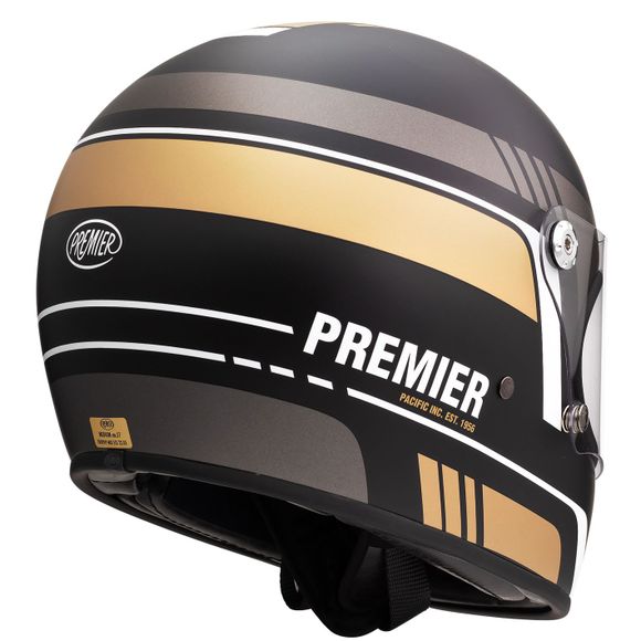 Casque intégral Premier TROPHY - BL - MATT - Noir / JauneRef : PE0305