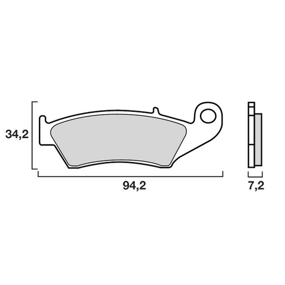 Plaquettes de freins Brembo Sinter Métal Fritté Racing avantRef : 07KA17SX