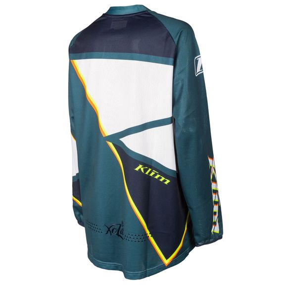 Maillot cross KLIM WOMEN XC LITE SHATTERED PETROL - FEMME 2022 - Bleu / BlancRef : KLI0294