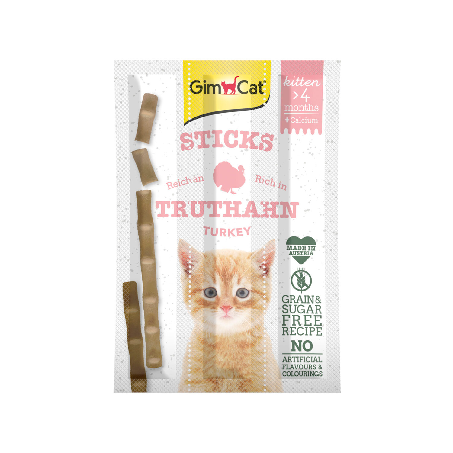 GimCat Kitten Sticks - Turkey - 3 sticks