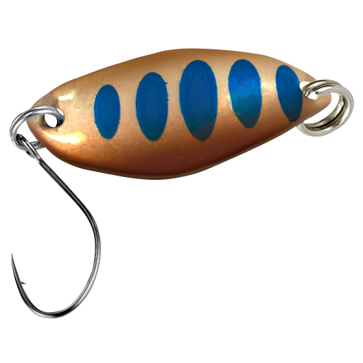 FTM Trout Spoon Fly (1.2 g, Copper\/Blue Dots)
