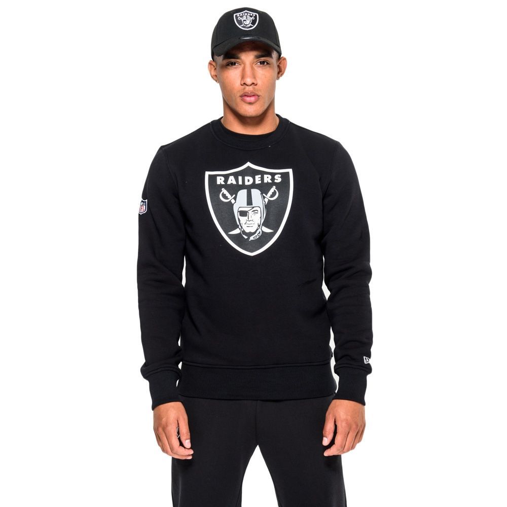 Las Vegas Raiders Logo Crewneck New Era NFL Sweatshirt Black