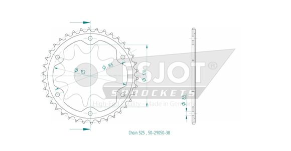 Esjot crown 38 teethRef : ESJO00113A / 12112995