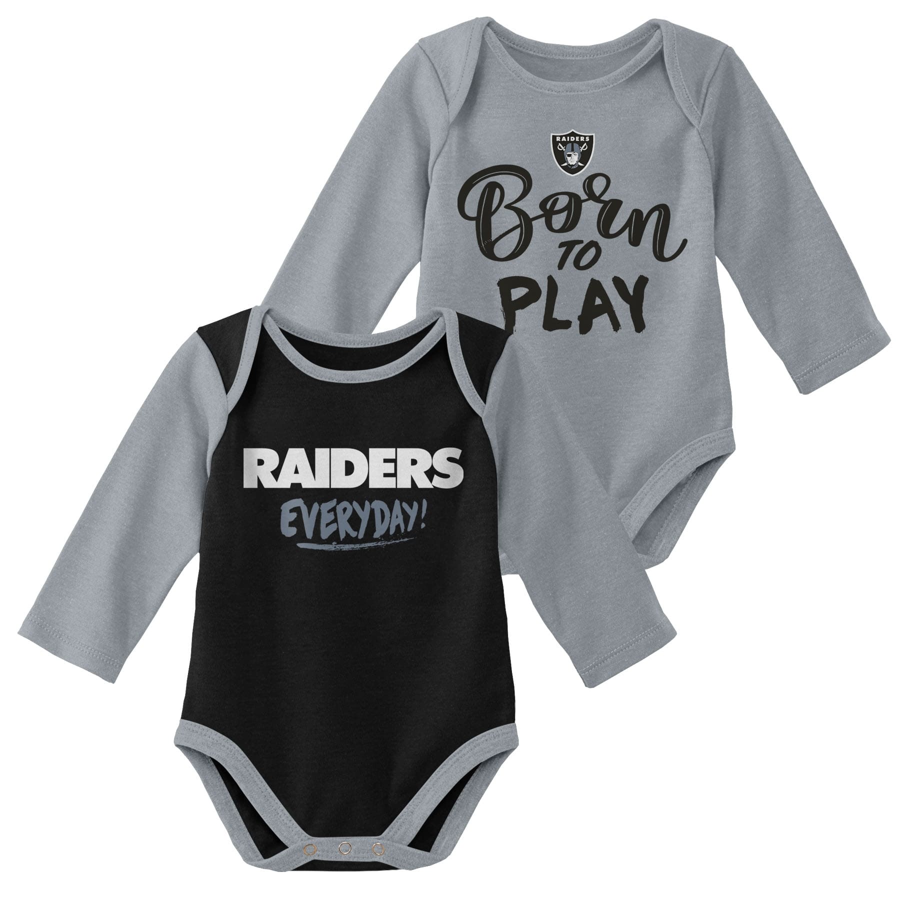 Las Vegas Raiders Born to Play NFL Baby Bodysuit Set (2-Piece)