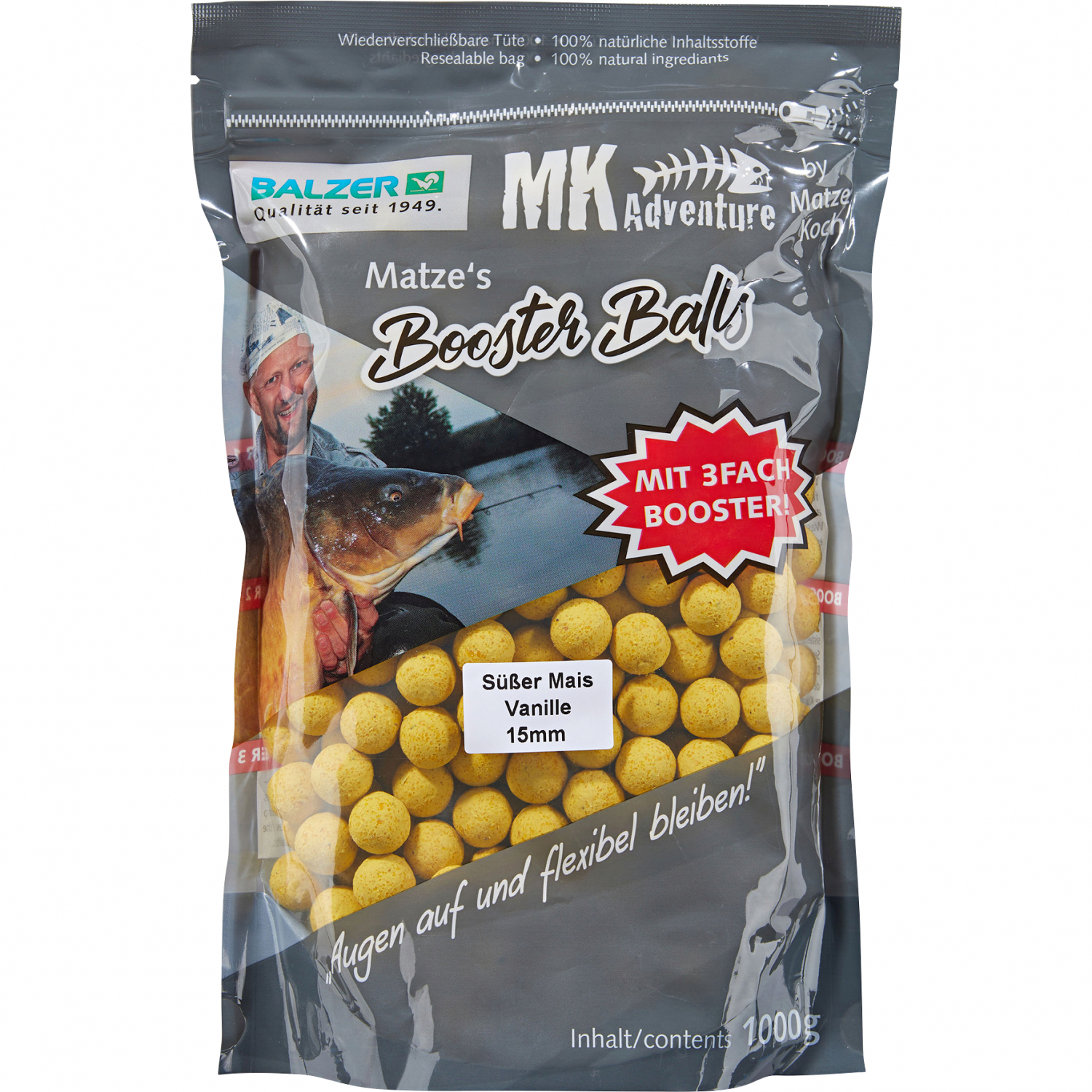 Matze Koch Boilies MK Adventure Booster Balls (Sweet corn\/vanilla)