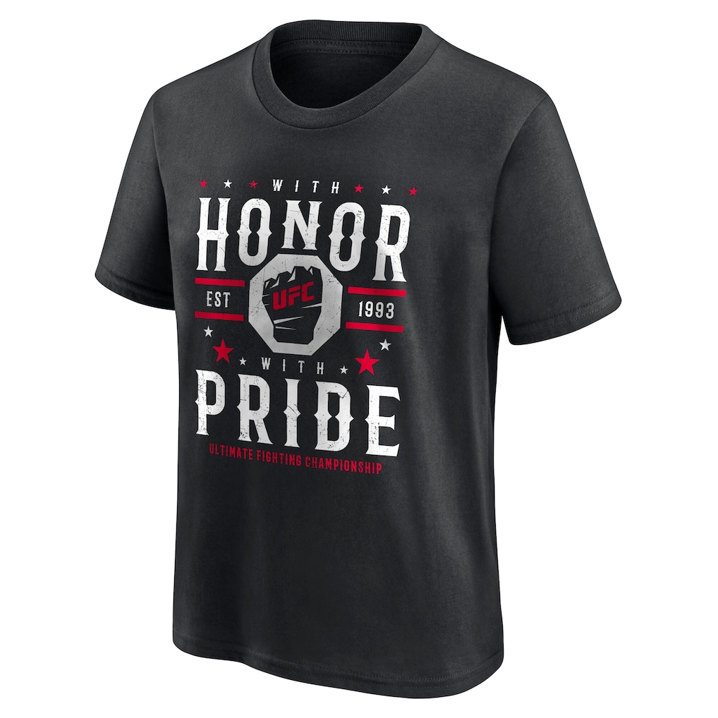 UFC With Honour With Pride T-Shirt - Black - Youth