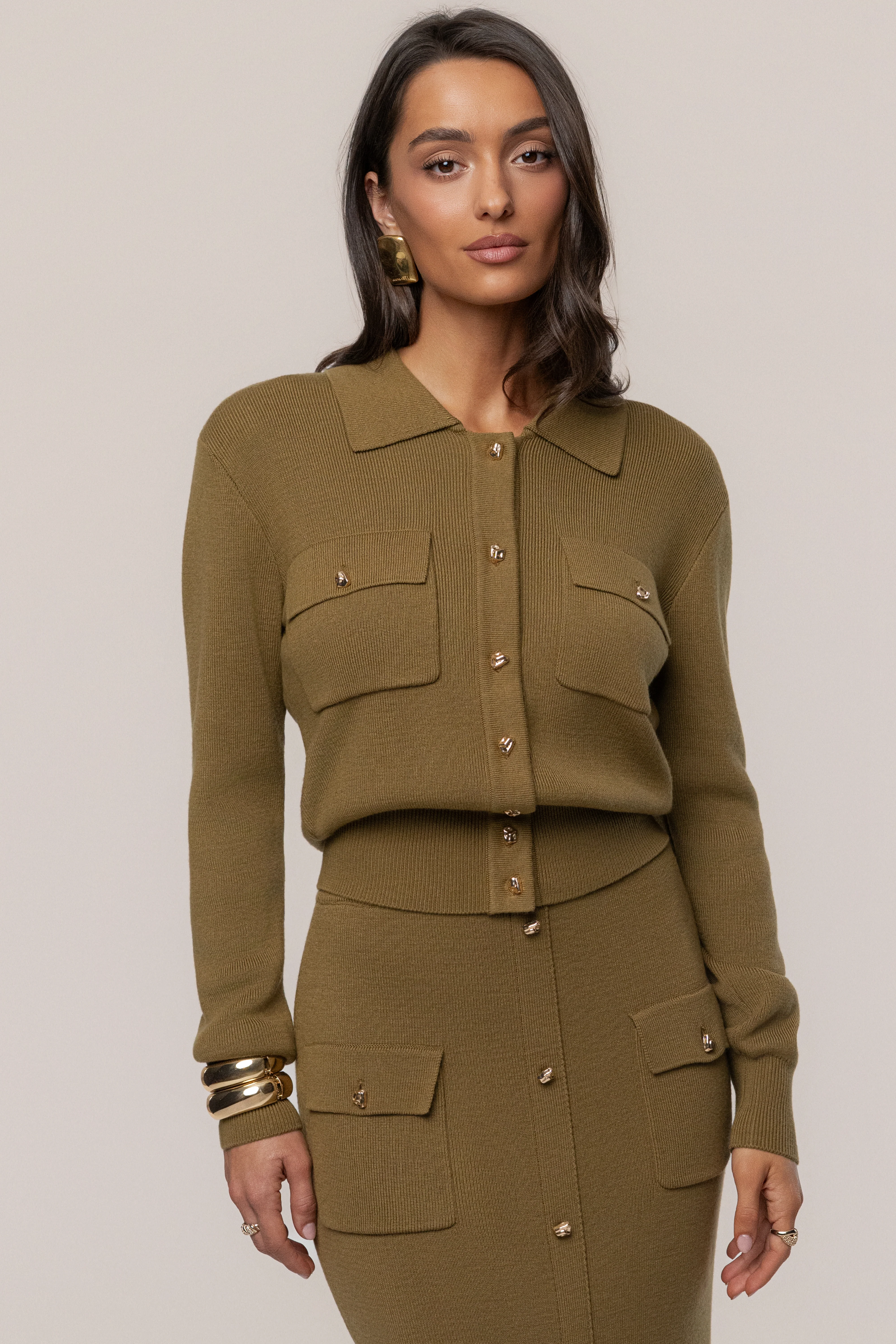Olive Fall Bliss Maxi Skirt