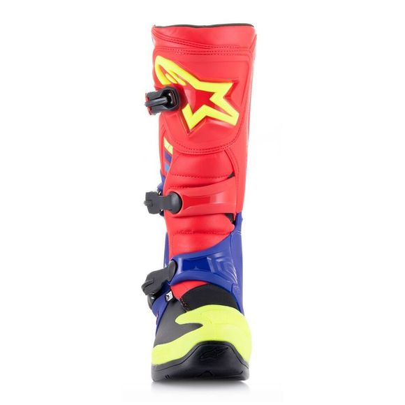 Alpinestars TECH 3 cross boots - BRIGHT RED / DARK BLUE / YELLOW FLUO 2023 - Red / BlueRef: AP12716