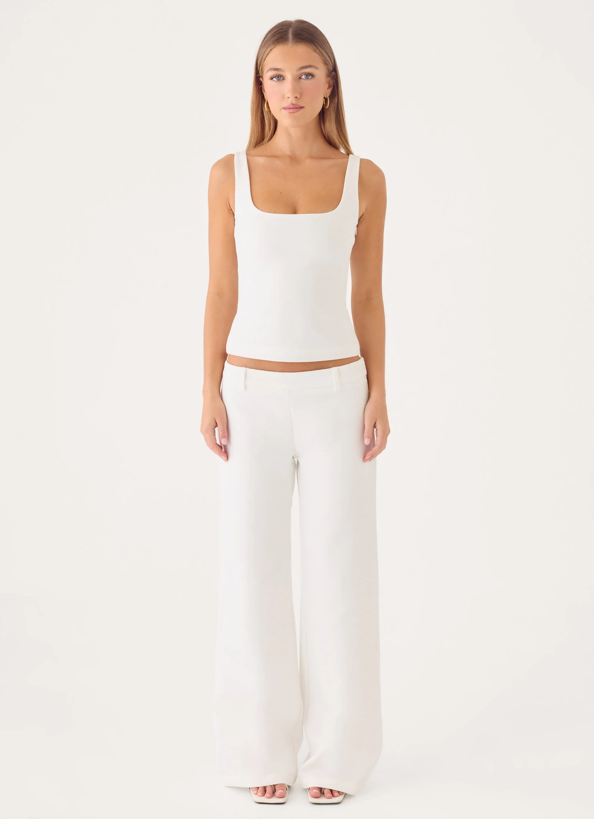 Hot As Ice Low Rise Pants - White