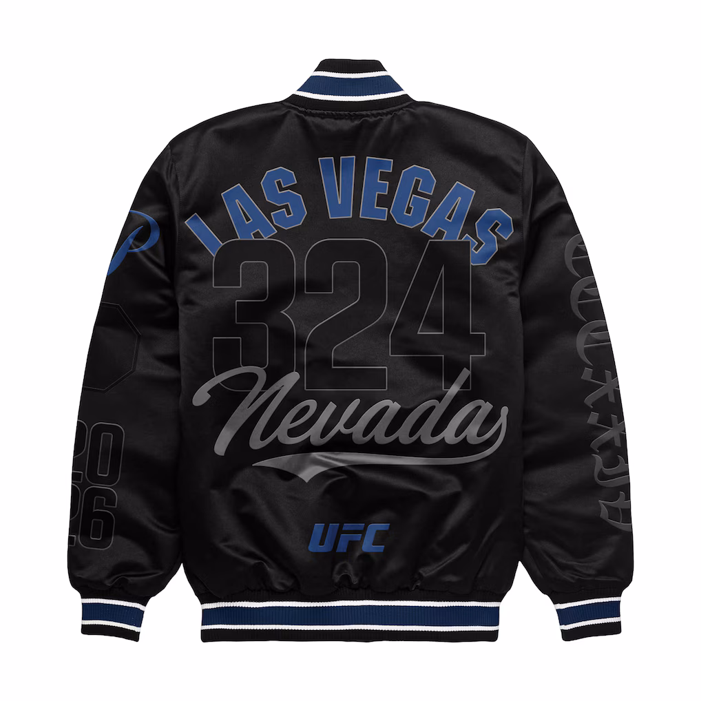 Men's Black UFC 324 Las Vegas Full-Snap Bomber Jacket