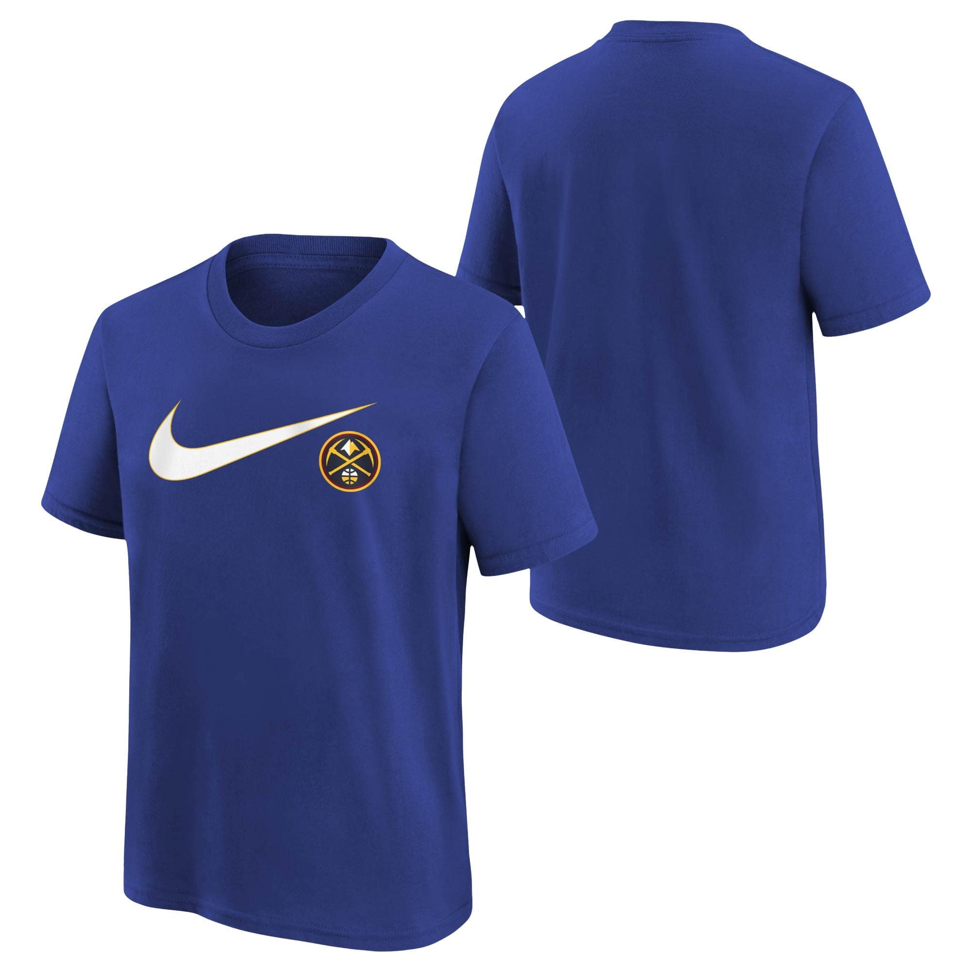 Denver Nuggets Nike Swoosh Logo NBA T-Shirt Blue (YOUTH)