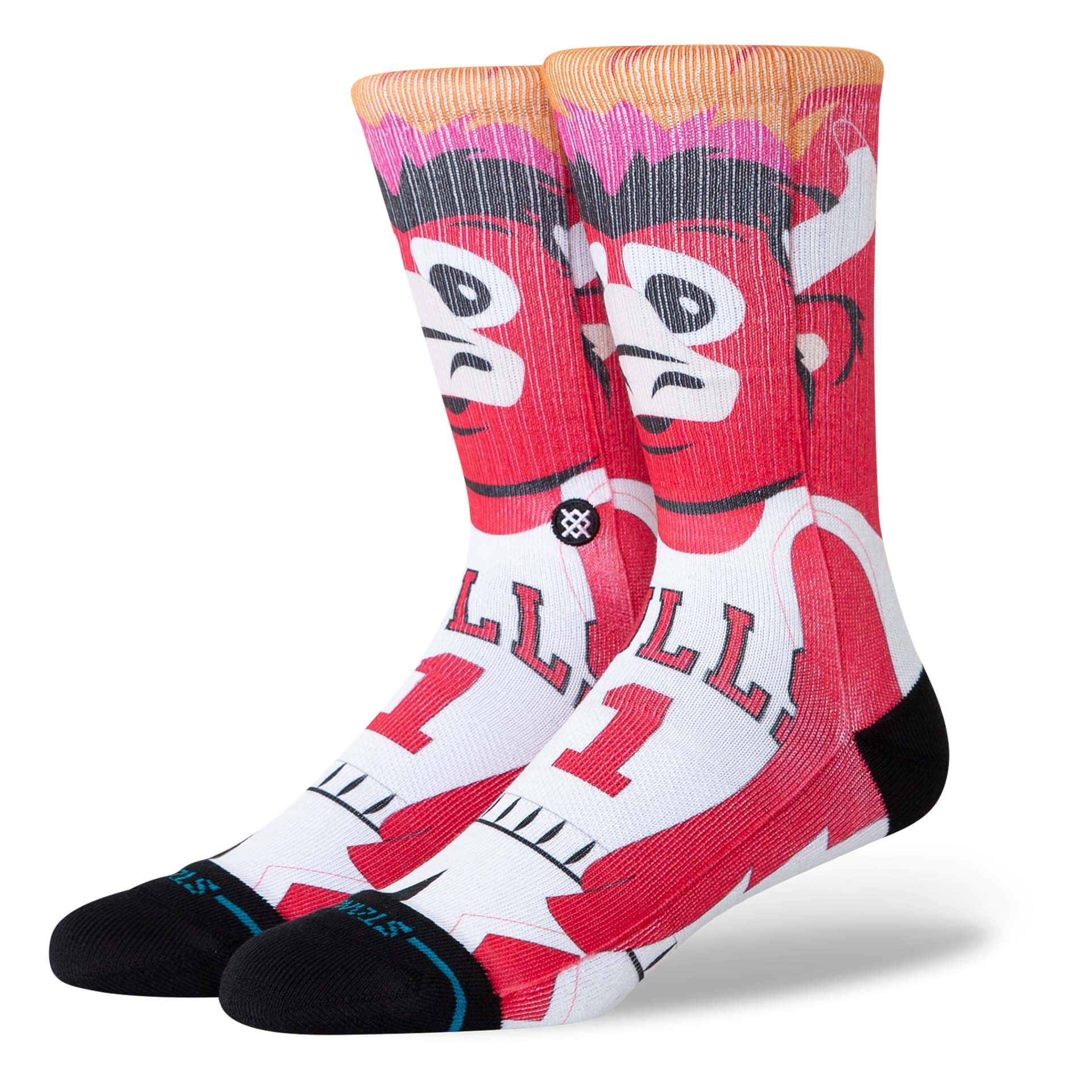 Chicago Bulls Mascot Stance NBA Crew Socken