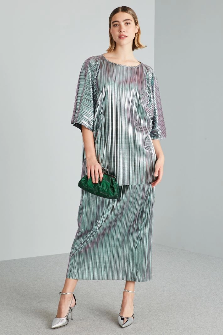 Laminated blouse - SILVER