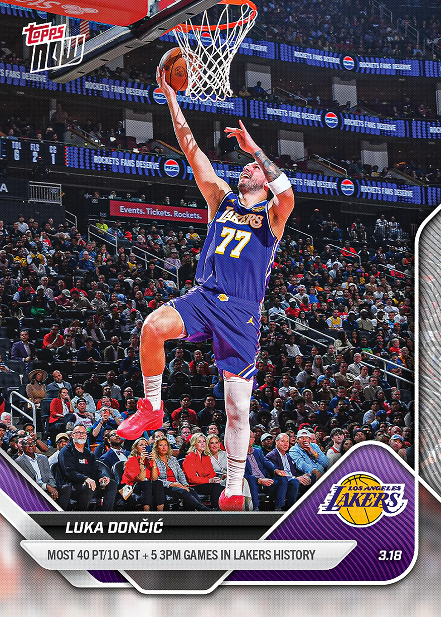 Luka Dončić - 2025-26 NBA Topps NOW® - Card 213 - PR: 1730