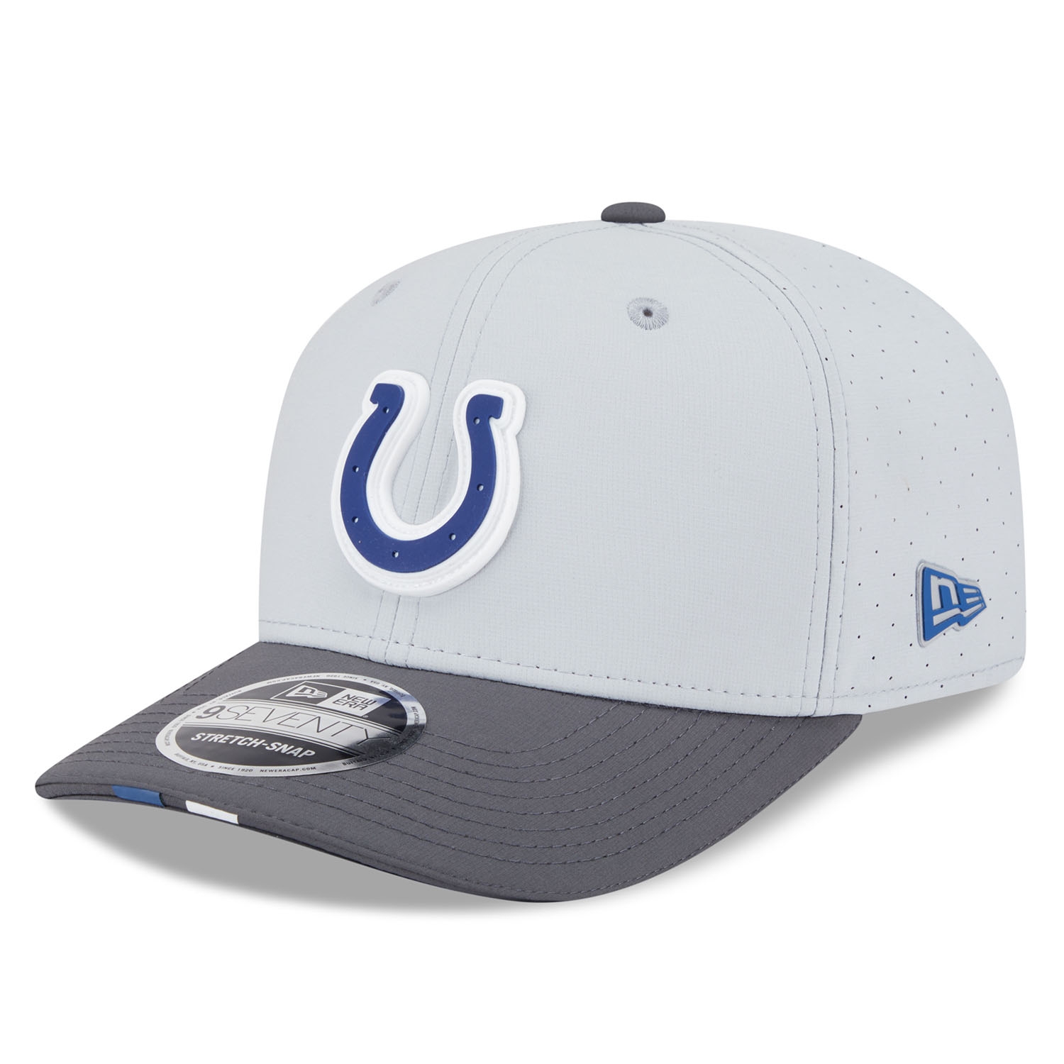 Indianapolis Colts 2025 NFL Training Camp New Era 9SEVENTY Stretch-Snap Cap CW Gray