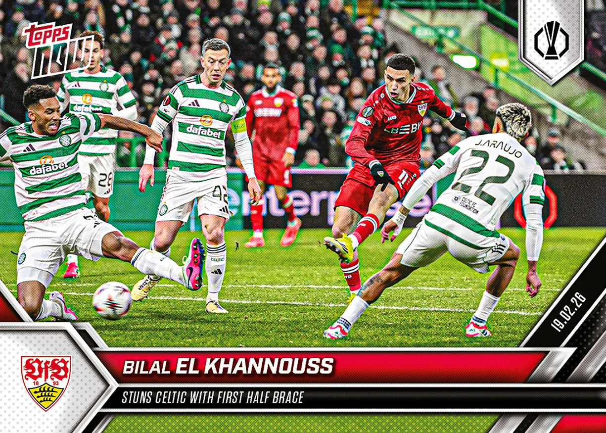 Bilal El Khannouss - 2025-26 UEL Topps NOW® - Card 20 - PR: 203