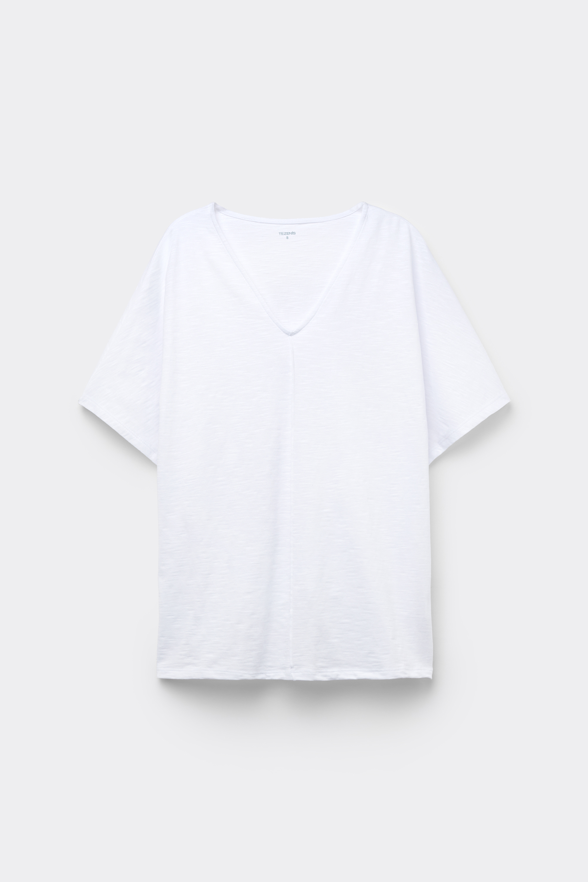 100% Slub Cotton V-Neck T-Shirt