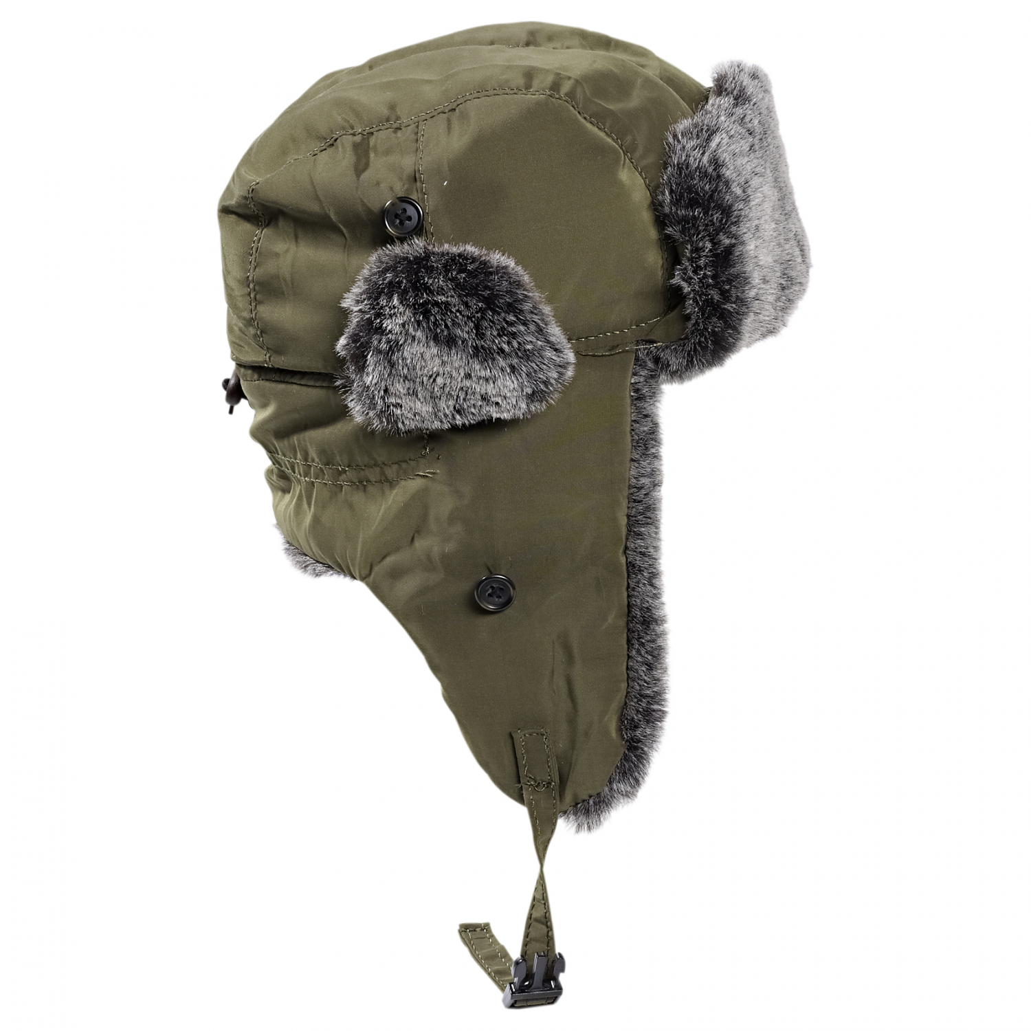 il Lago Prestige Faux Fur Hat Unisex (Olive\/Grey)