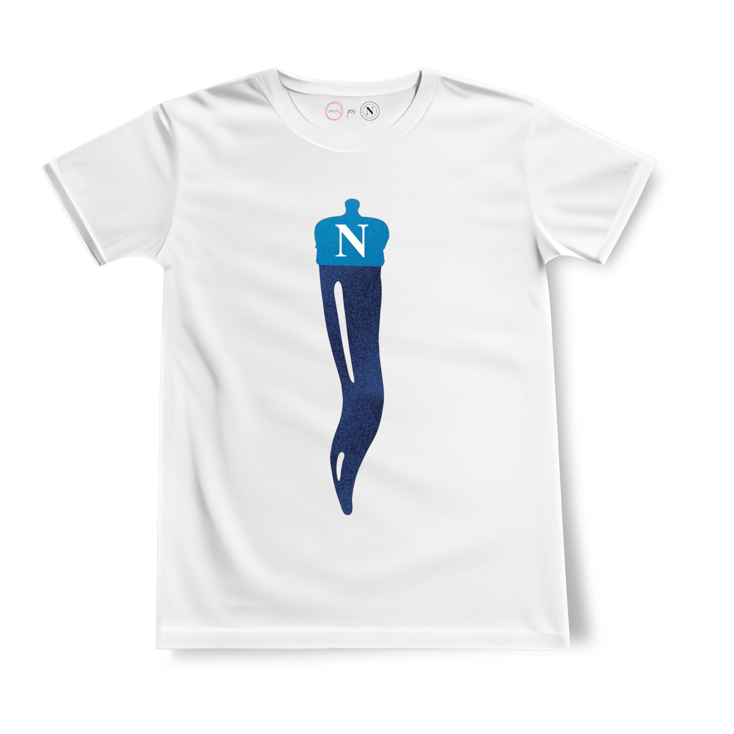 SSC Napoli White Aura Collection Horn Logo T-Shirt