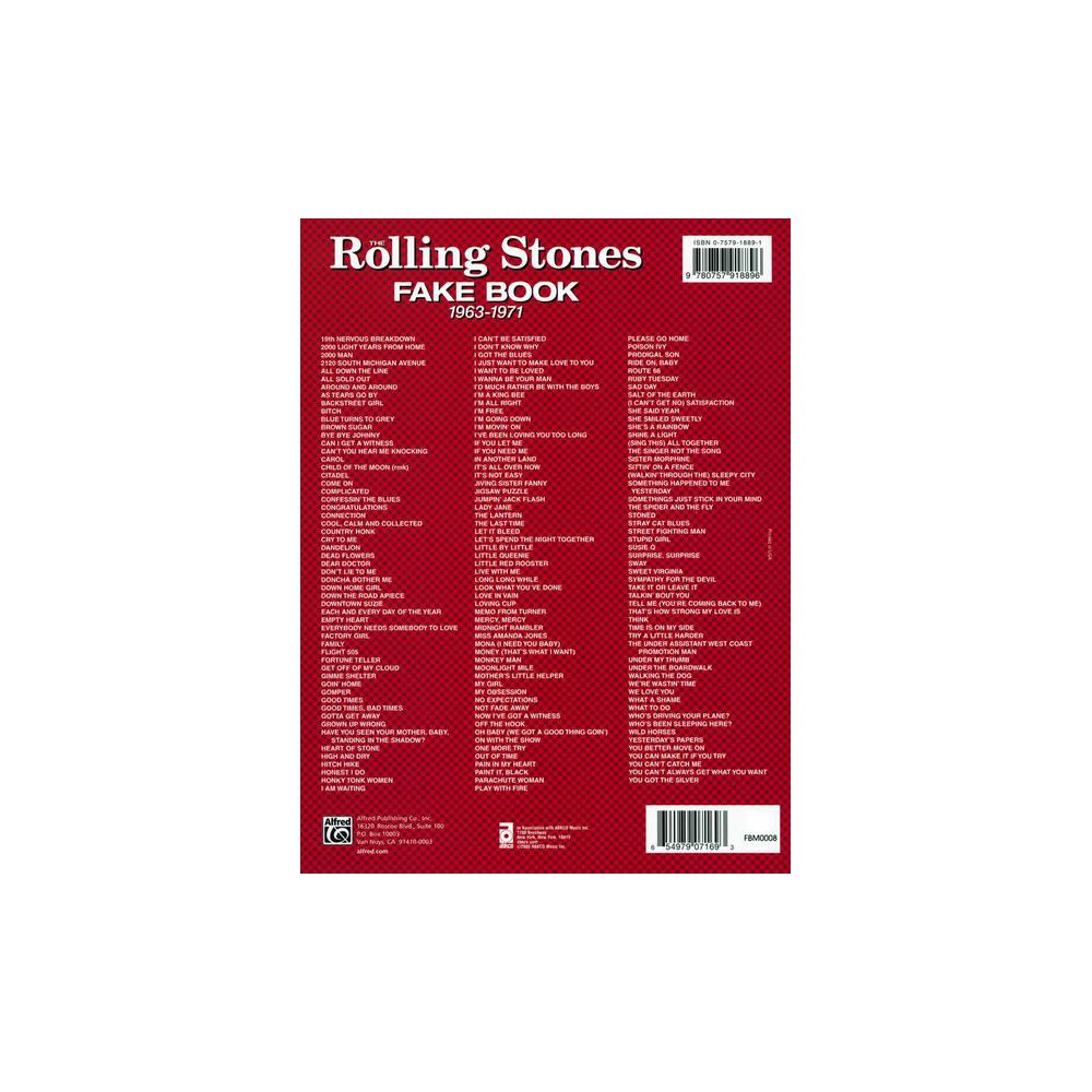 Alfred Music Publishing Rolling Stones Fake Book – Thomann Ireland