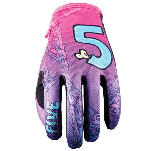Five MXF4 KIDS SLICE NEON PURPLE cross gloves - PurpleRef: FV0350