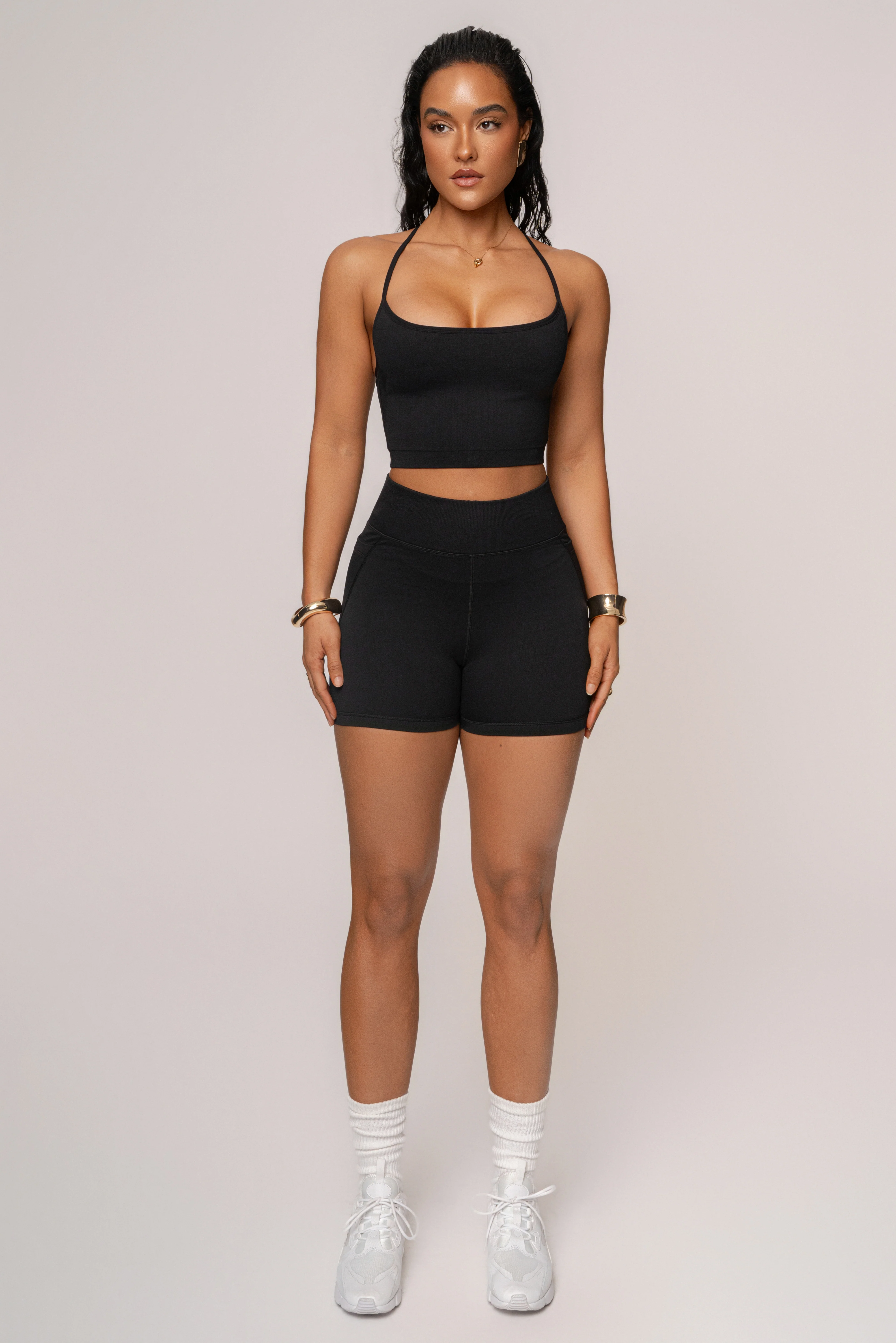 Black Active Crop Top