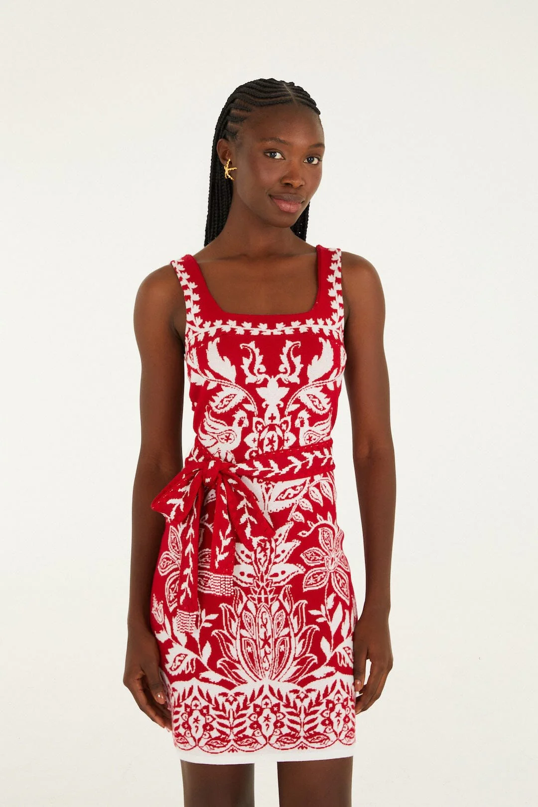 Red Miranda Knit Mini Dress