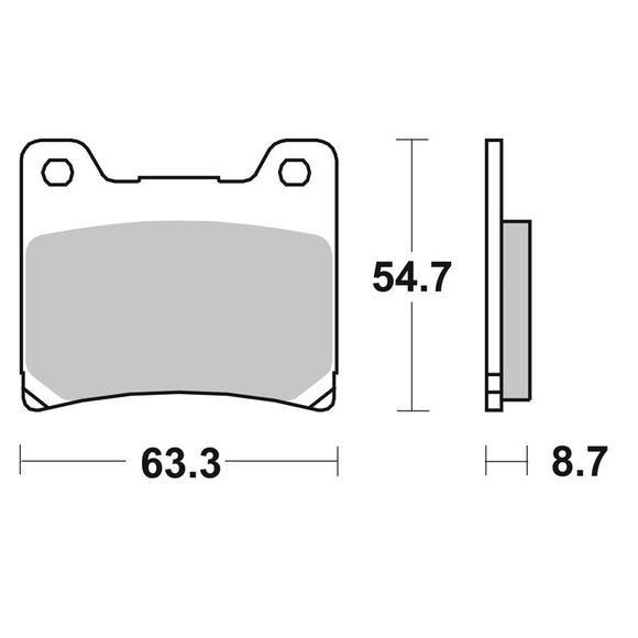 SBS 555HS Sintered Metal Front Brake PadsRef: 555HS / 555070
