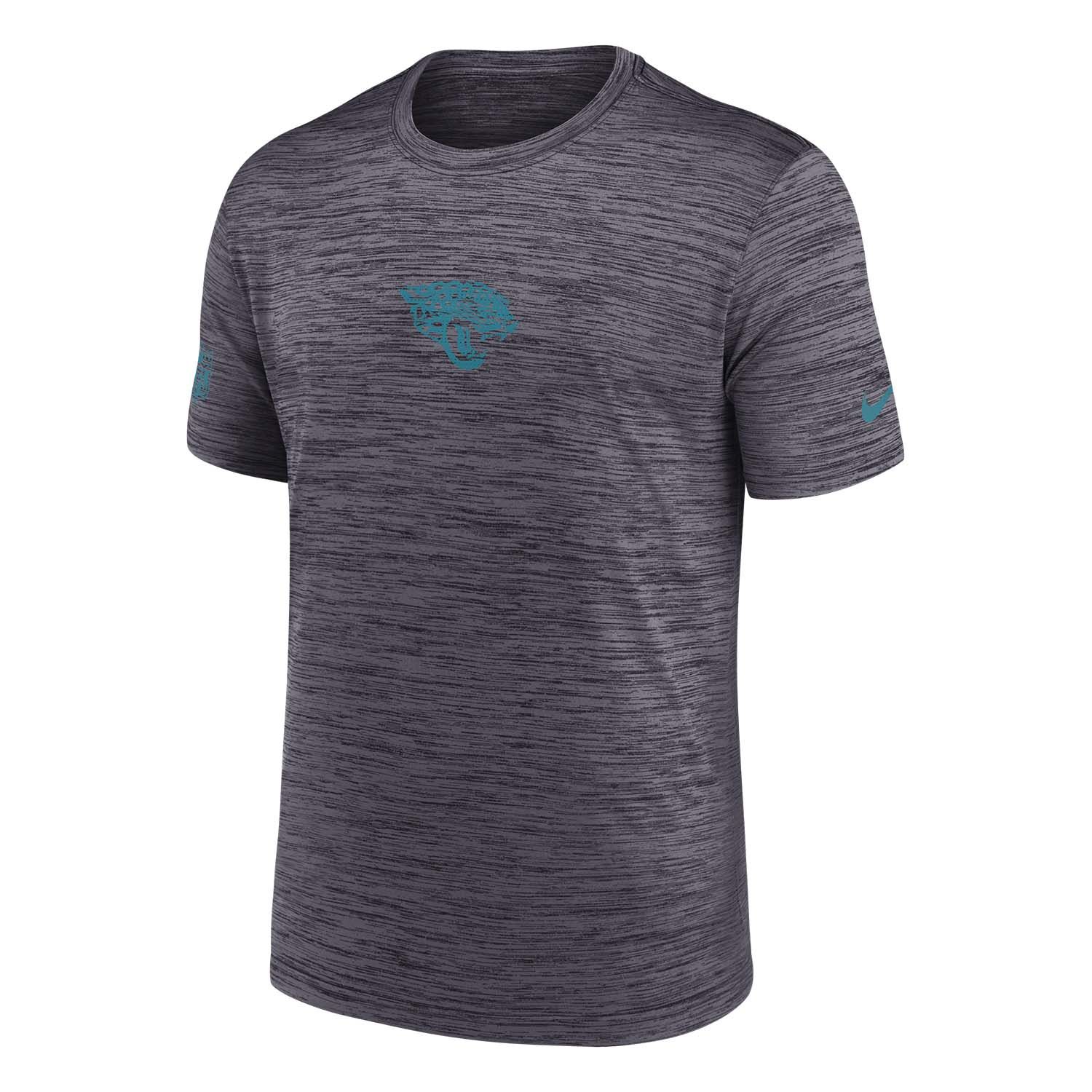 Jacksonville Jaguars 2025 NFL Sideline Nike Velocity Performance T-Shirt Gray