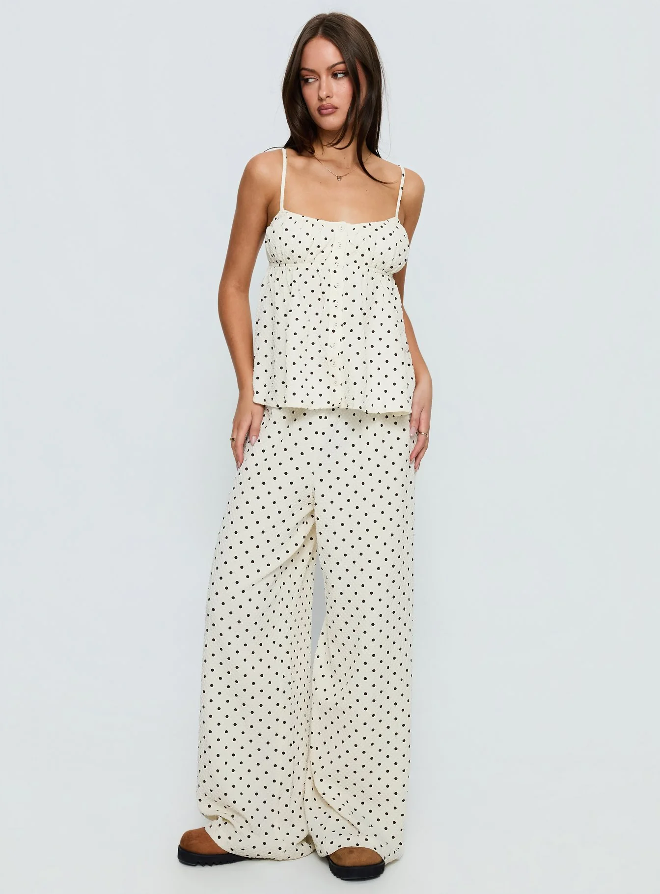 Cassini Set White Polka