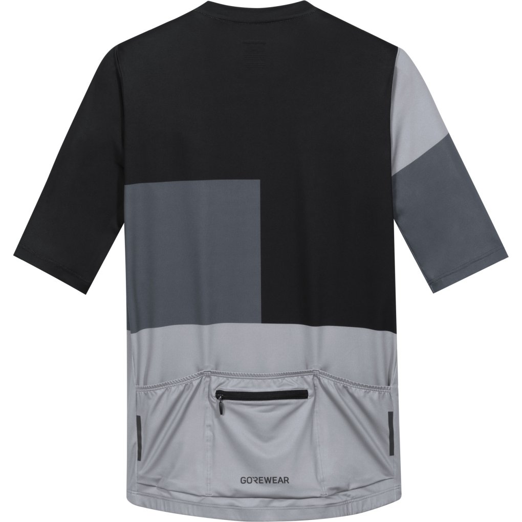 GOREWEAR Swiftride Block Short Sleeve Jersey Men - black / lab graphite 99BZ