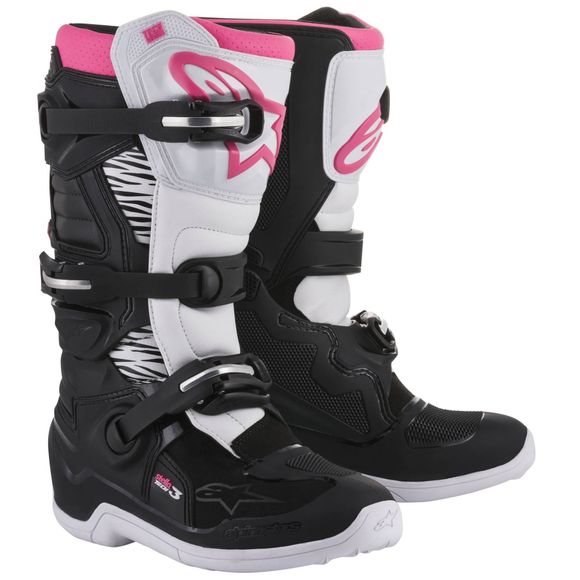 Alpinestars STELLA TECH 3 cross boots - BLACK WHITE PINK 2023 - Black / PinkRef: AP11042