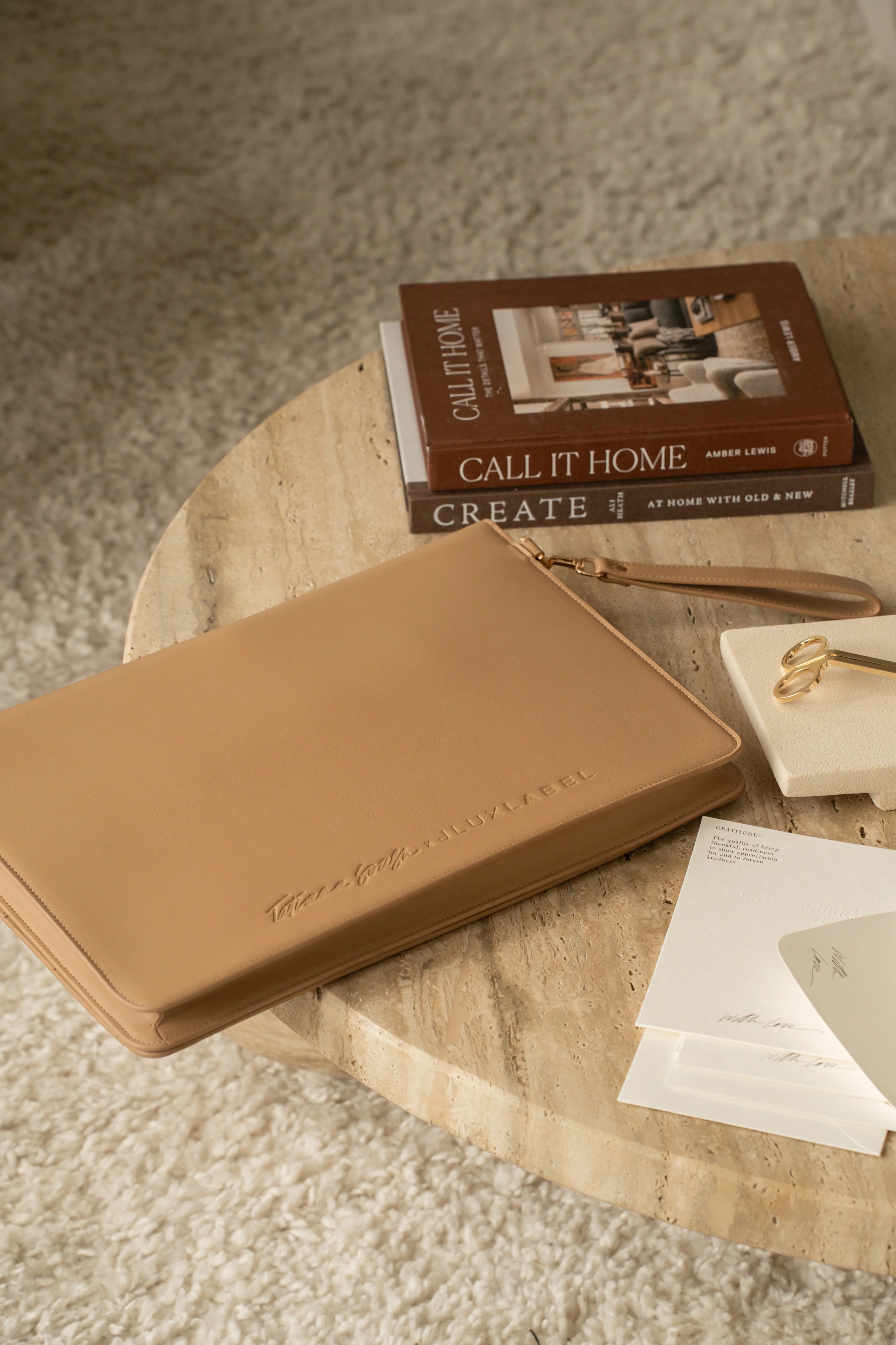 Beige TATIANA SOASH x JLUXLABEL Dreams & Plans Catch All Bag