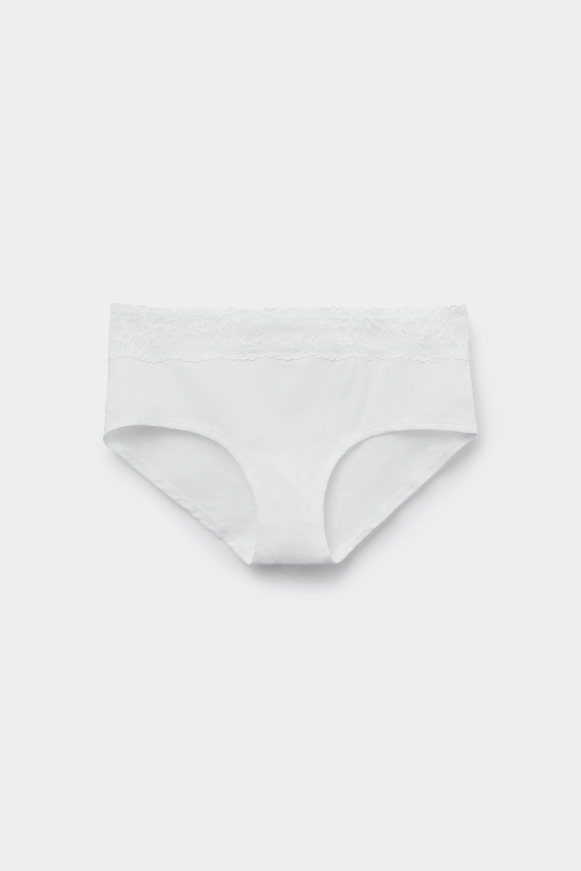 French Knickers in Cotton with Recycled Lace