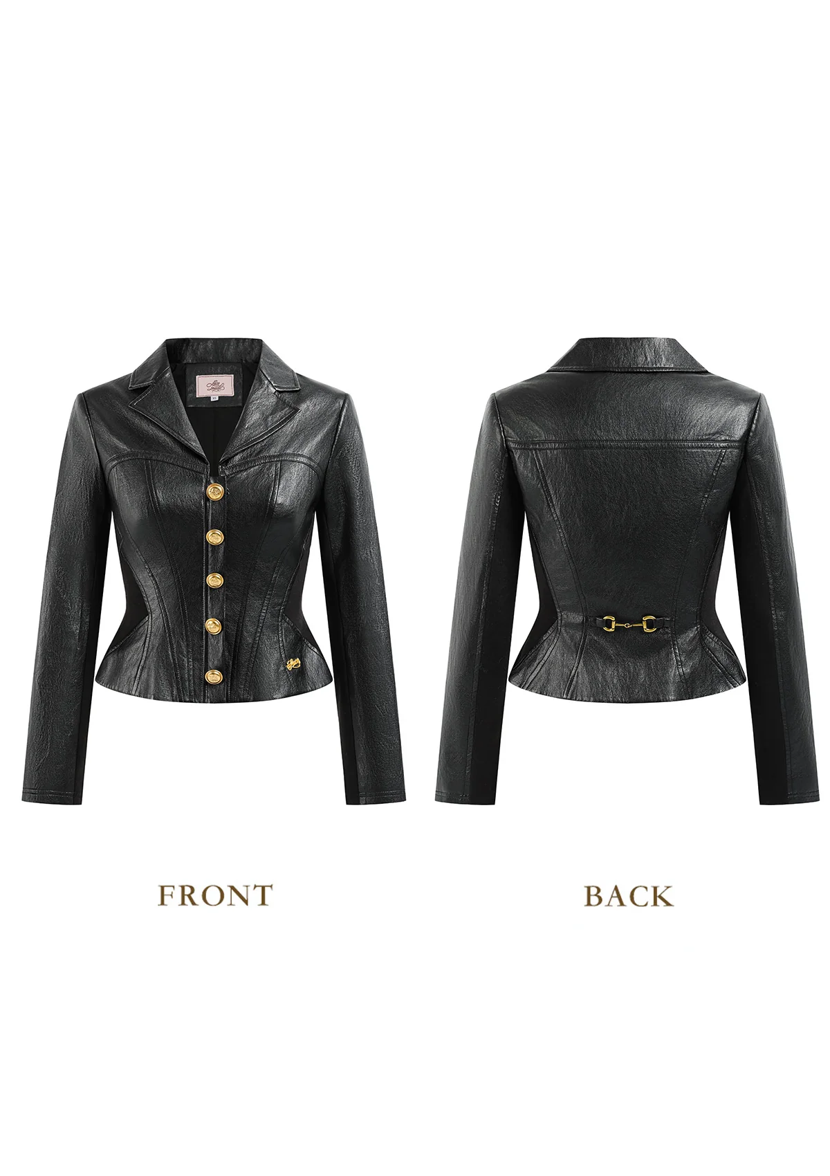 Black Leather Angel Top