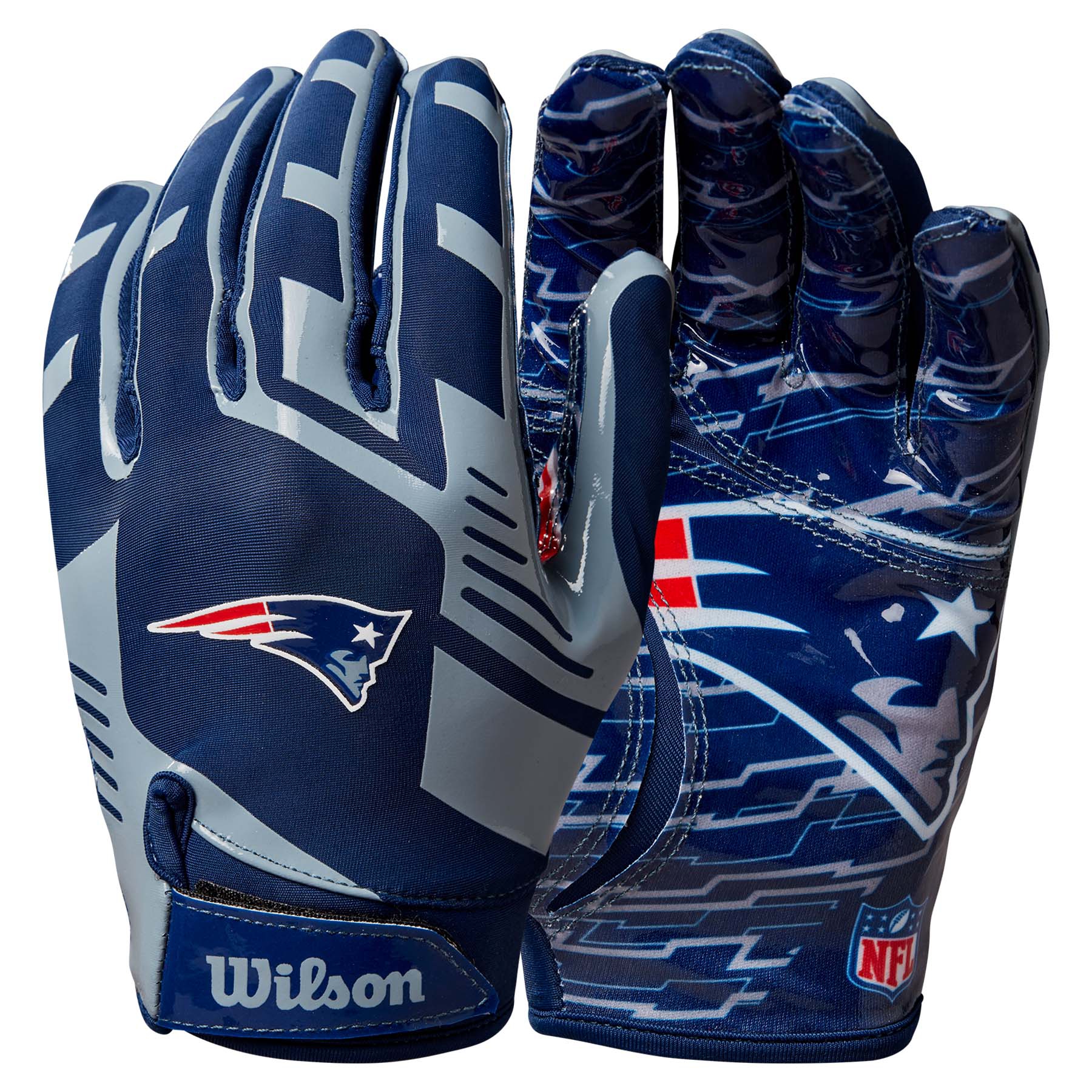 New England Patriots Wilson Stretch-Fit NFL Receivers Gloves
