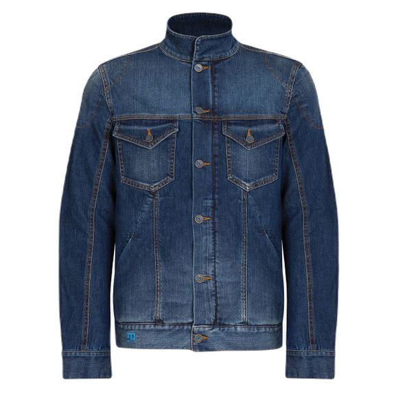 West - Blue Motorcycle Jean Jacket - BlueRef: PMJ0030