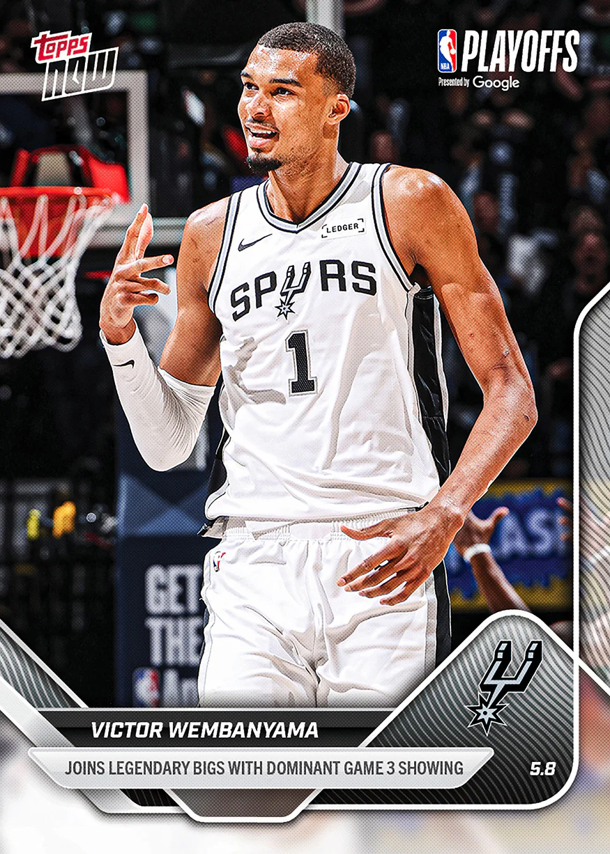 Victor Wembanyama - 2025-26 NBA Topps NOW® - Card 304 - PR: 2438