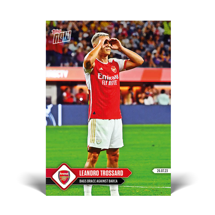 Topps UK - Bags brace against Barca - ARSENAL TOPPS NOW® Card #006