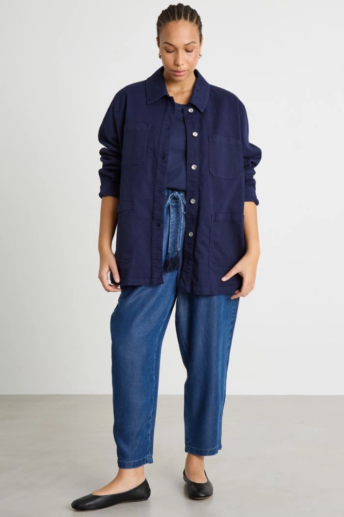 Drawstring jeans - BLUE