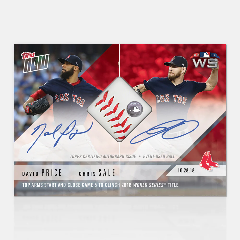 On-Card Autograph & Game Used Ball # to 10 - Chris Sale/David Price - MLB TOPPS NOW®