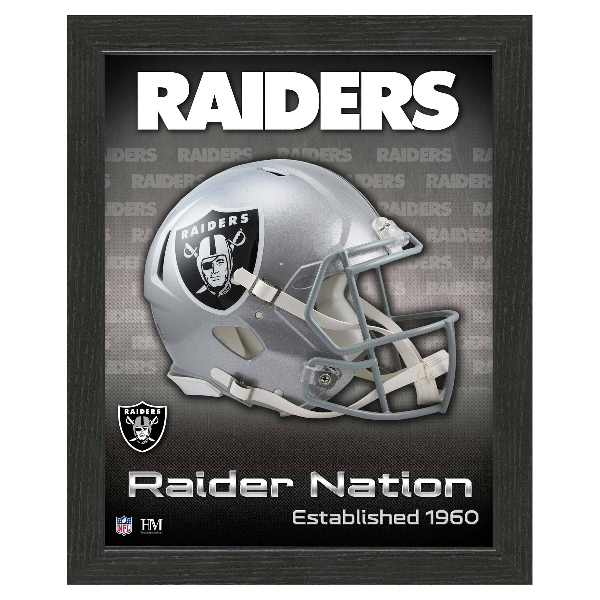 Las Vegas Raiders NFL Team Helmet Framed Photo