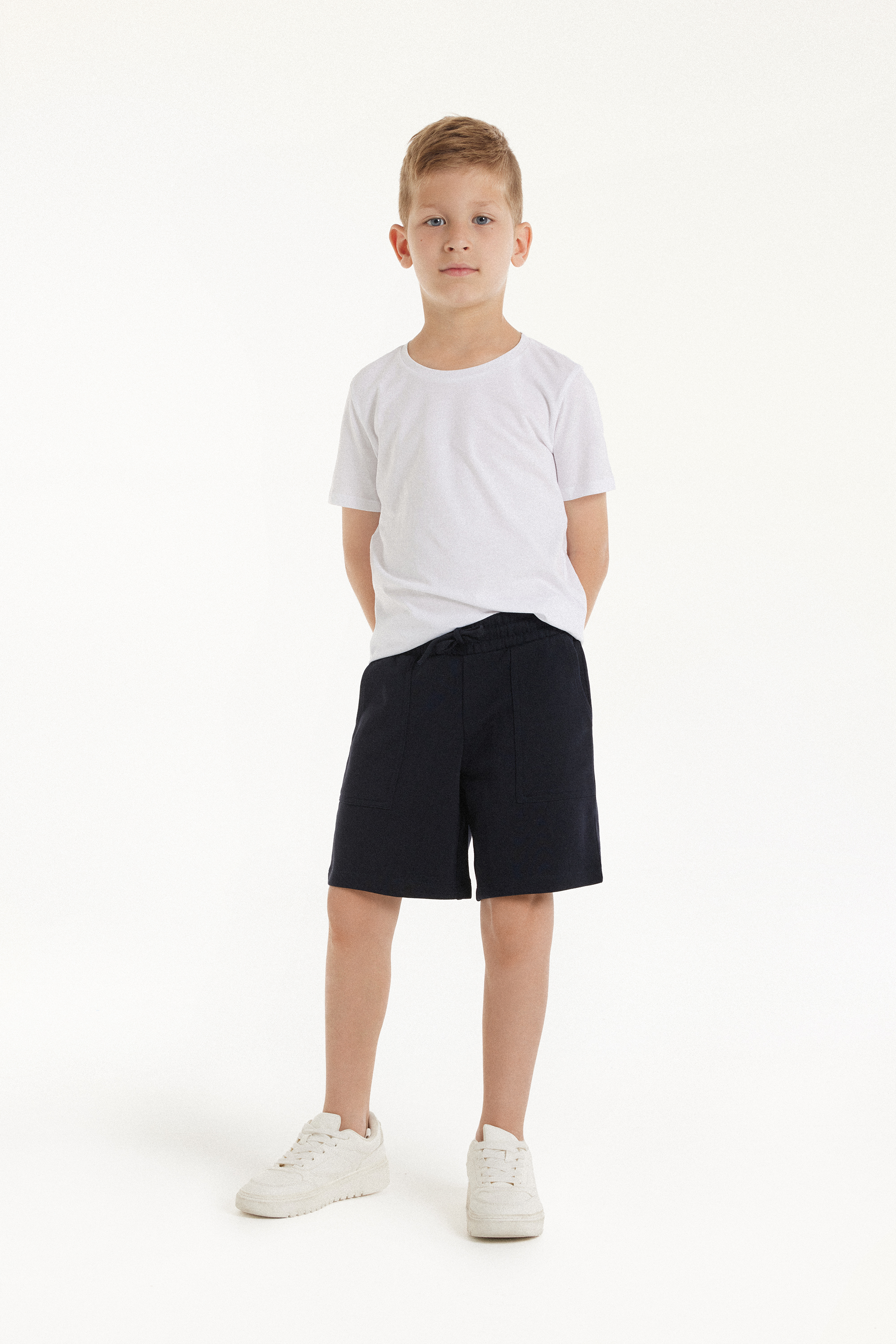 Boys’ Cotton Fleece Shorts with Pockets