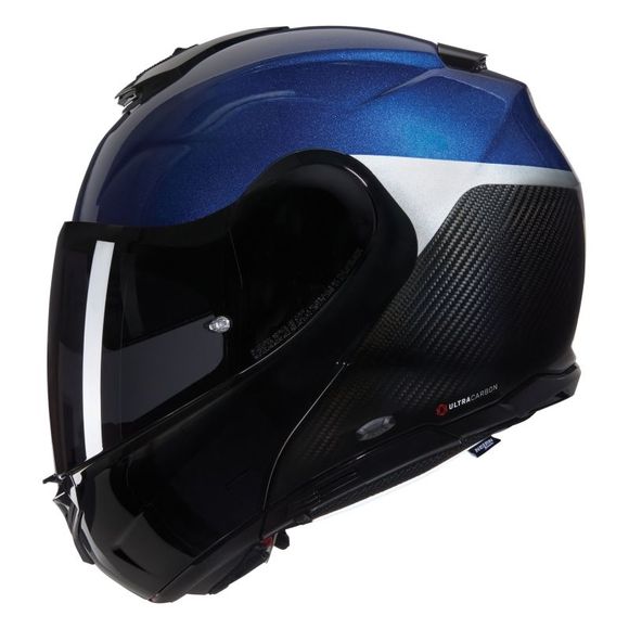 Casque modulable Nolan X-1005 - ULTRA CARBON - VERNICIATURA SPECIALE - Carbone / BleuRef : NL1606-CCBLU