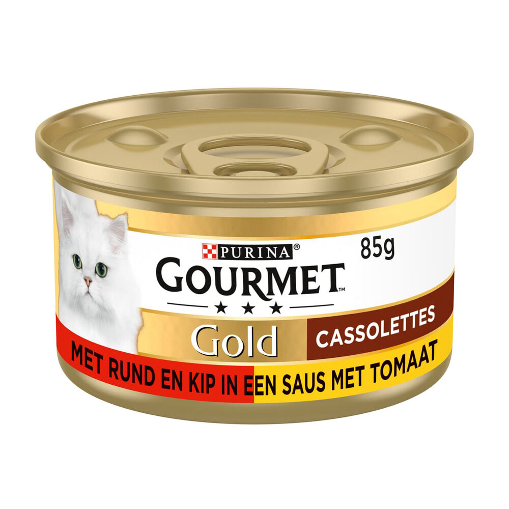 Purina Gourmet Gold Cassolettes - Beef and Chicken - 24 x 85 g
