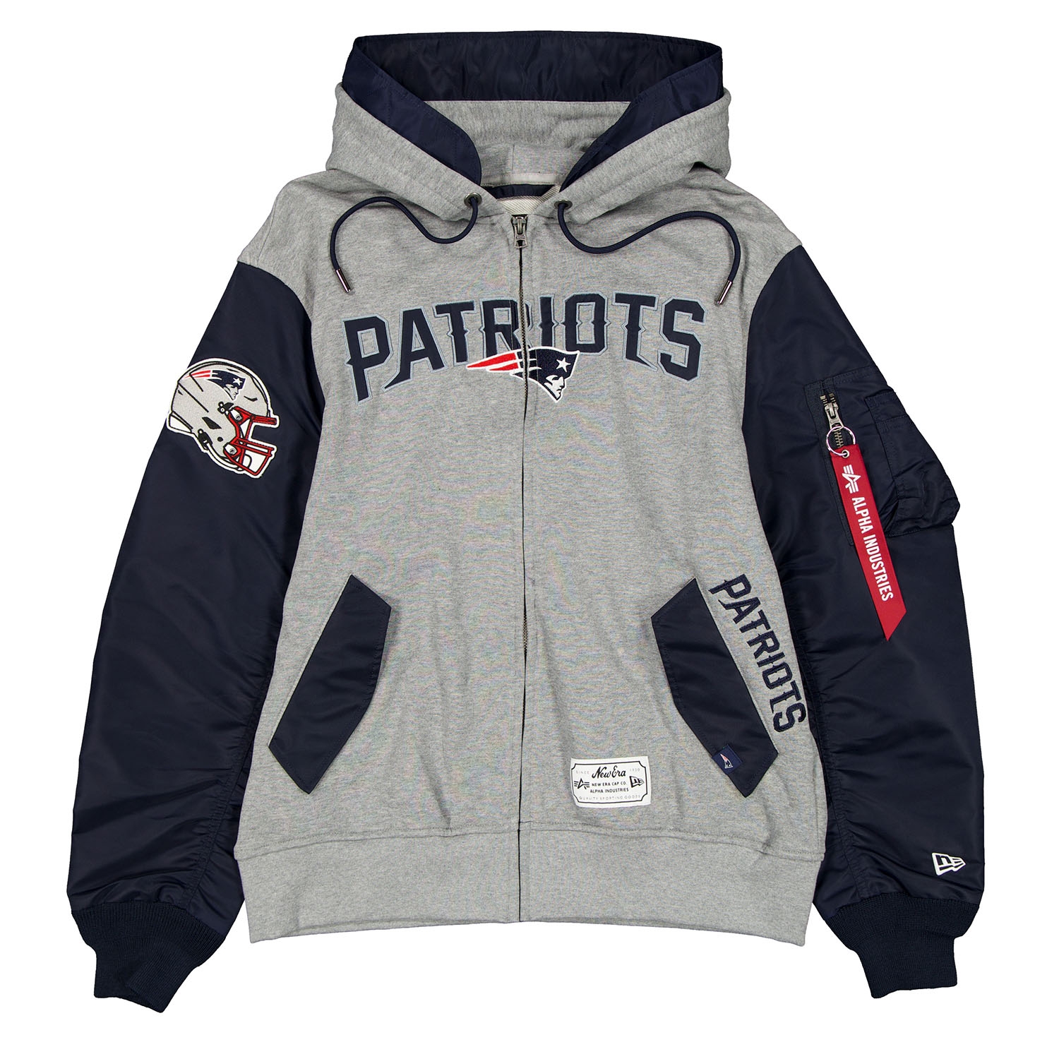 New England Patriots Alpha Industries MA-1 NFL Full-Zip Fleece Jacket