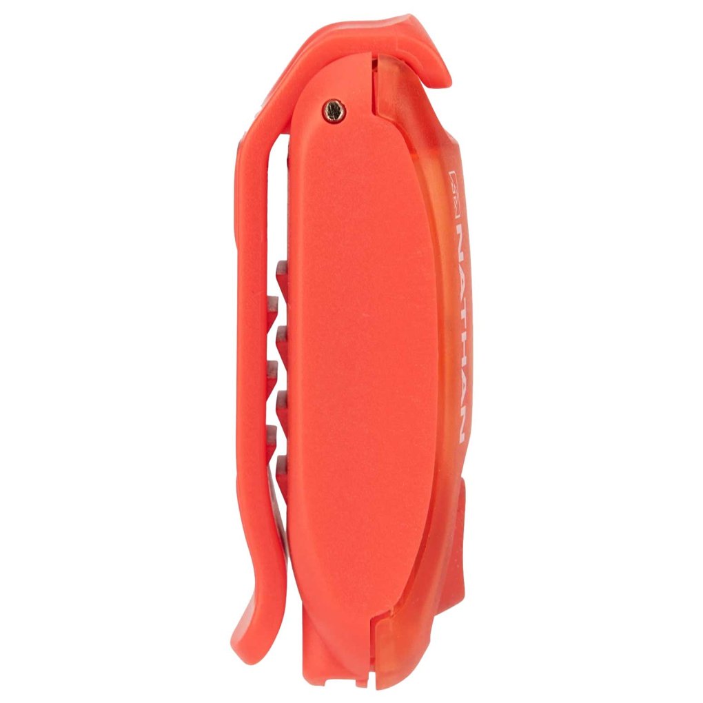 Nathan Sports Strobe Light LED Safety Light Clip - Vibrant Orange/Tangerine Tango